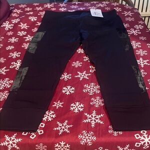 ZYIA Black Cuffed Mirage Leggings